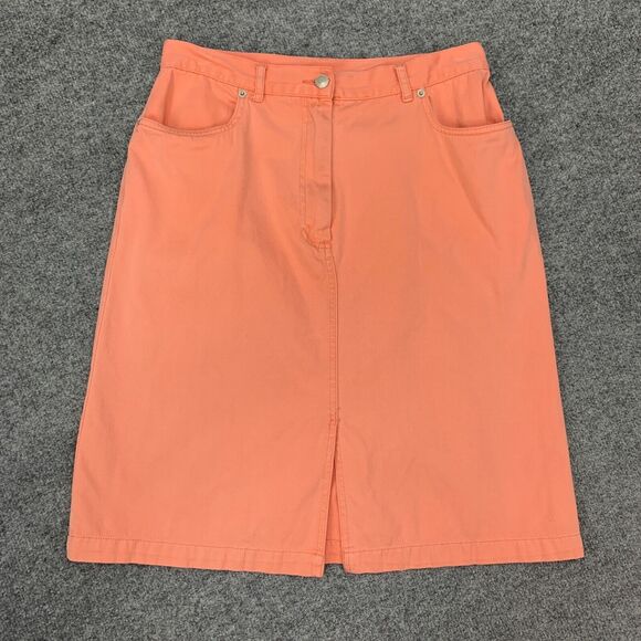 Pendleton Skirt Womens 12 Peach Denim Originals Born In Oregon Pockets Cotton - Picture 2 of 13